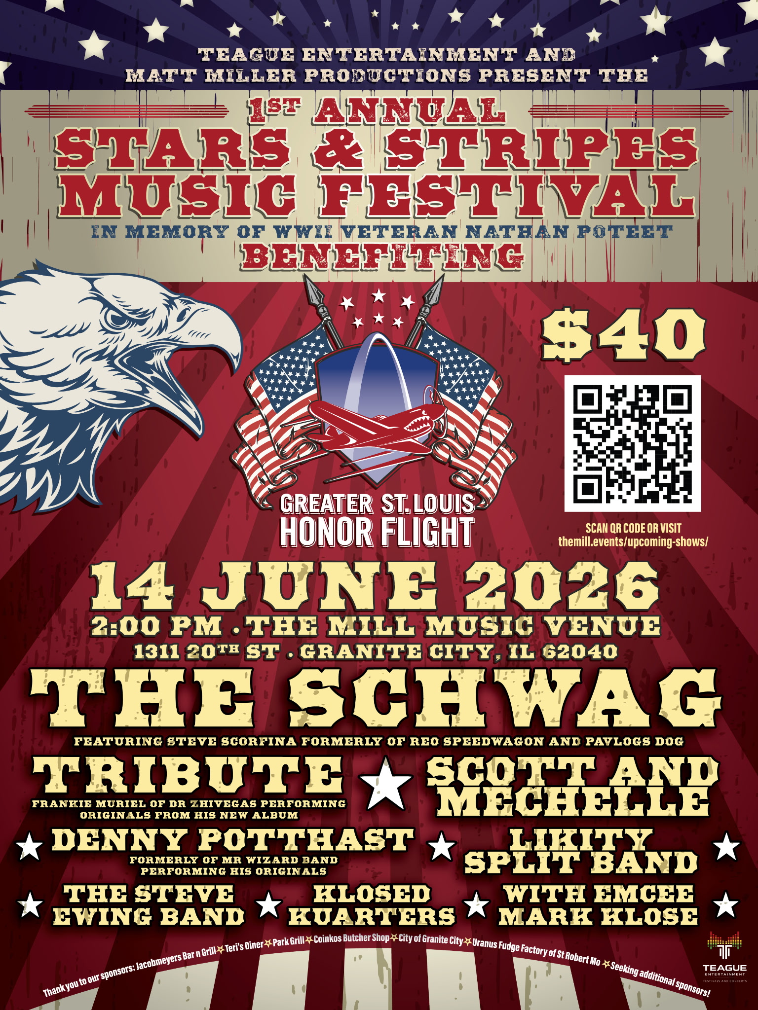 1st Annual stars and Stripes Music Festival Poster