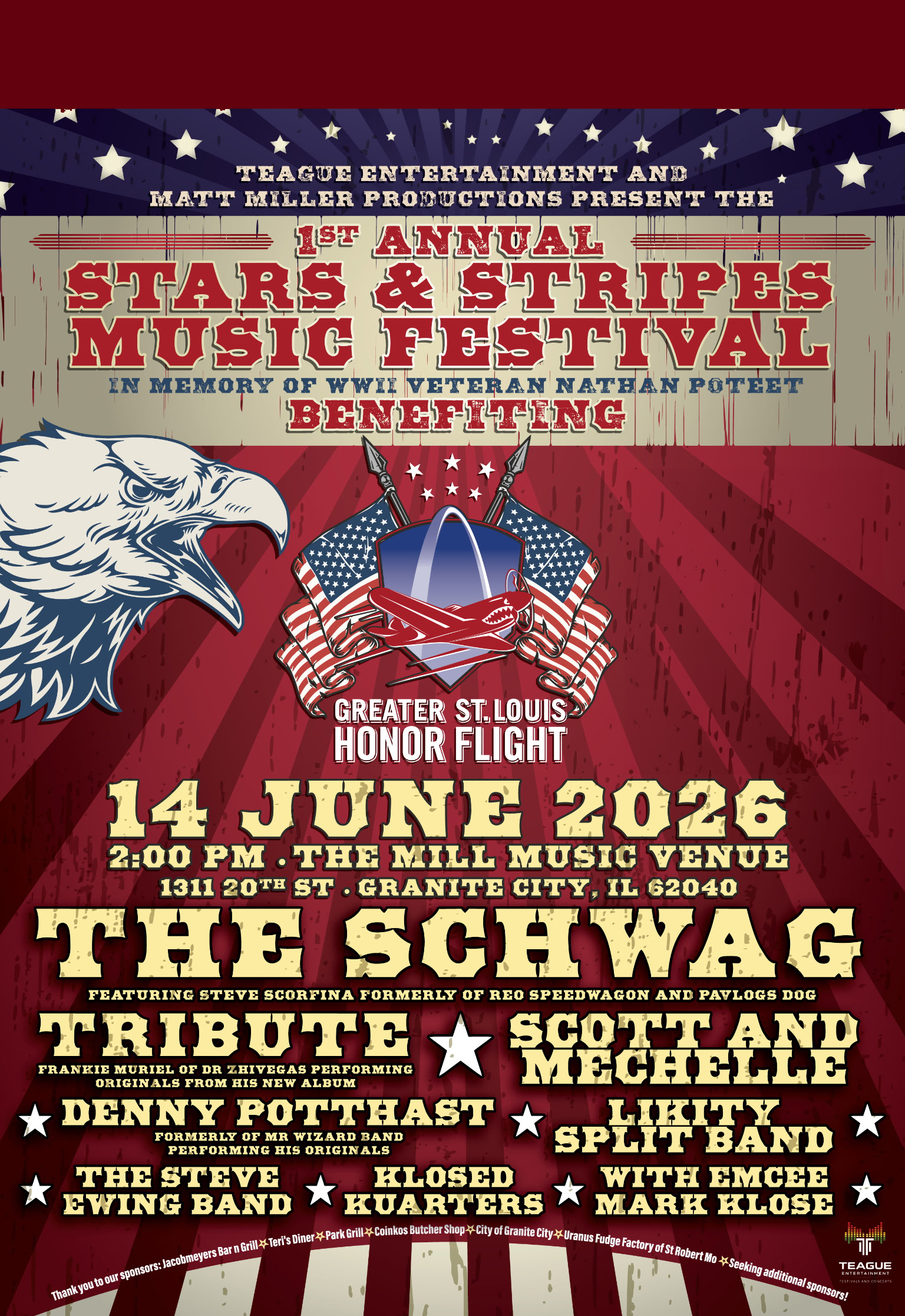 1st Annual stars and Stripes Music Festival Poster